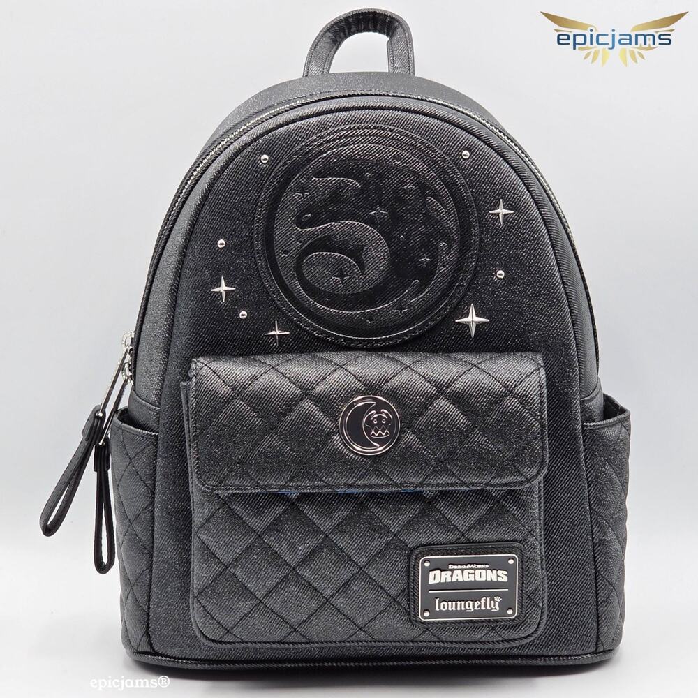 Loungefly DreamWorks How to Train Your Dragon Night Fury Quilted Mini Backpack